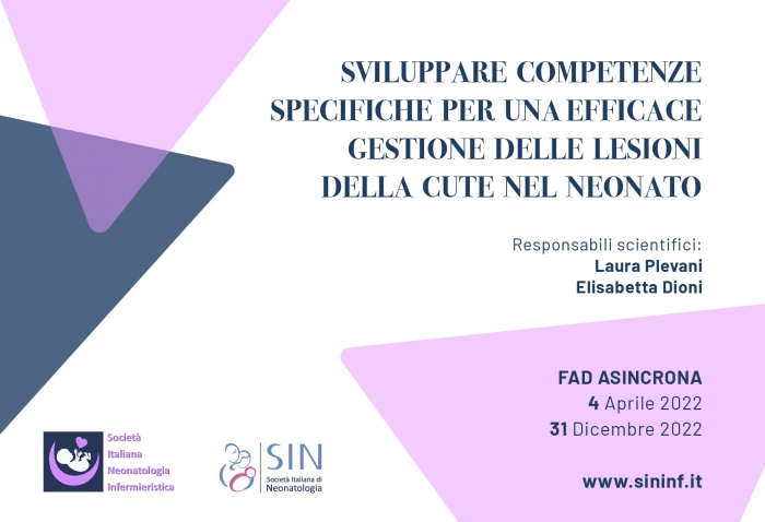 SVILUPPARE COMPETENZE SPECIFICHE PER UNA EFFICACE GESTIONE DELLE LESIONI DELLA CUTE NEL NEONATO